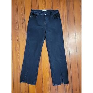 Abercrombie and Fitch Womens 12 Long The 90s Relaxed Jeans High Rise Black Wash